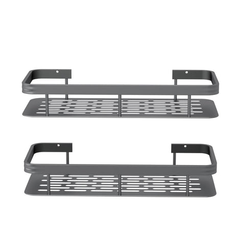 2 Pack Bathroom Wall Shelf Storage Racks, 30 x 13 x 5 cm, Black