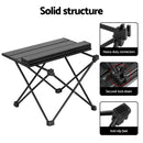 Folding Camping Table 40 cm, Roll-Up Aluminum Picnic BBQ Outdoor Table