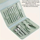 16-Piece Nail Care Set, Portable Professional Manicure and Pedicure Kit, Blue