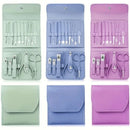 16-Piece Nail Care Set, Portable Professional Manicure and Pedicure Kit, Blue