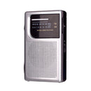 AM/FM Pocket Radio with Built-In Speaker and Earphone Socket