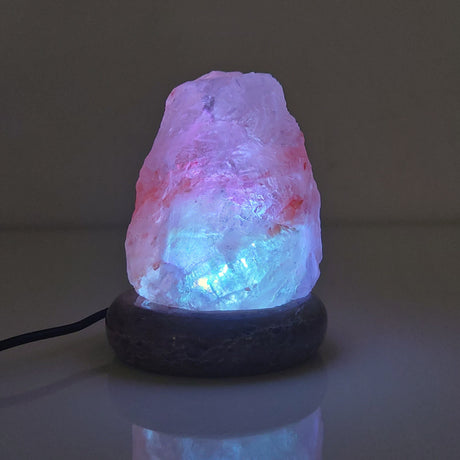 USB Color Changing Himalayan Salt Lamp, Pink Natural Rock LED Night Light