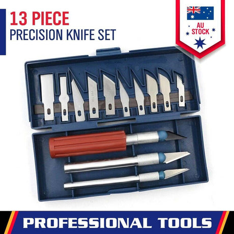 13-Piece Precision Hobby Knife Set, Multi-Function Craft and Exacto Style Cutting Tools
