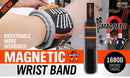 2 Pack Magnetic Wristbands, Tool Holder Strap for Screws, Bolts and Nails