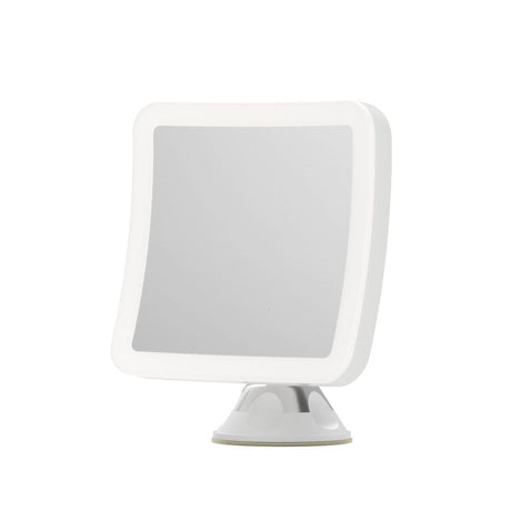 10X Magnifying Makeup Mirror with LED Light, Rotating Cordless Suction Cup Mirror