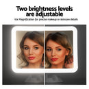10X Magnifying Makeup Mirror with LED Light, Rotating Cordless Suction Cup Mirror