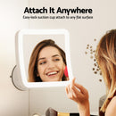 10X Magnifying Makeup Mirror with LED Light, Rotating Cordless Suction Cup Mirror