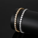 Heart Tennis Bracelet for Women with Micro-Paved Zirconia, 7 Inch Silver Bracelet