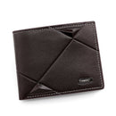 Men's PU Leather Bifold Wallet with Zipper Coin Pocket, Card Slots and ID Window, Dark Brown
