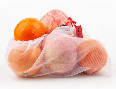 Set of 10 Reusable Mesh Produce Bags, Washable Grocery Storage Bags