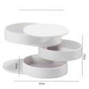 2 Pack Rotating Jewellery Storage Boxes, 4-Layer Dustproof Organizer Cases, Black Nordic Style