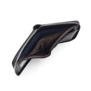 Men's Leather Wallet with Zipper and Horse Embossed Design, Multi-Card Bifold Wallet, Dark Brown