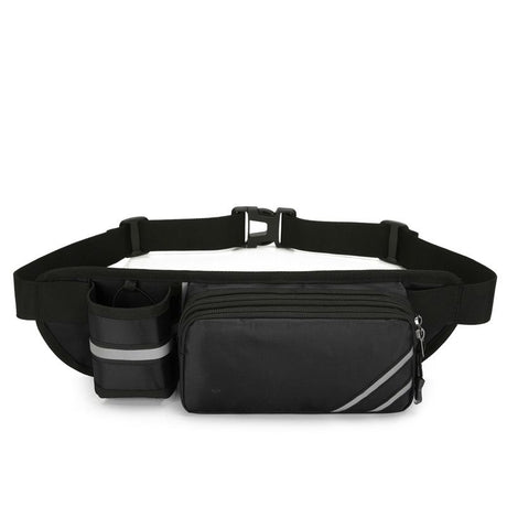 Water-Resistant Running Waist Pack with Bottle Holder, Adjustable Fitness Belt