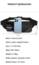 Water-Resistant Running Waist Pack with Bottle Holder, Adjustable Fitness Belt