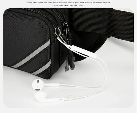 Water-Resistant Running Waist Pack with Bottle Holder, Adjustable Fitness Belt