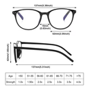 Progressive Multifocal Reading Glasses Blue Light Blocking Computer Glasses Black-Red Strength 3.0