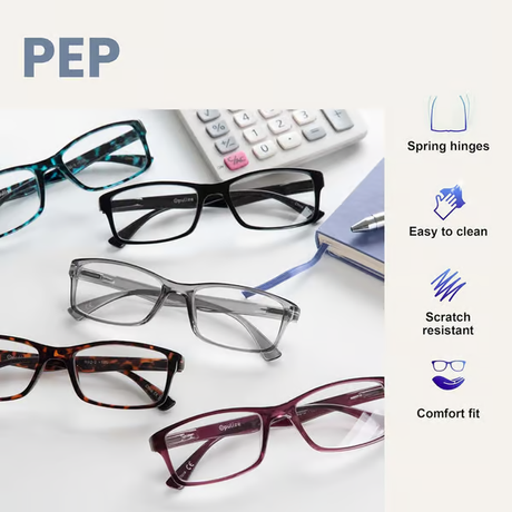 Black Reading Glasses 4-pack Value Designer Style Men Women(+1.00)