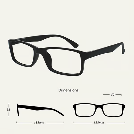 Black Reading Glasses 4-pack Value Designer Style Men Women(+1.50)