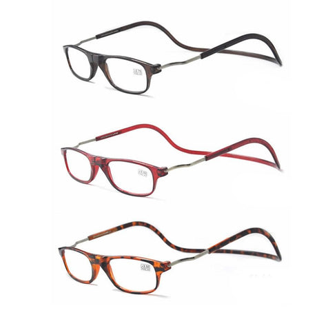 Smart Reading Glasses with Magnet Brown +2.5
