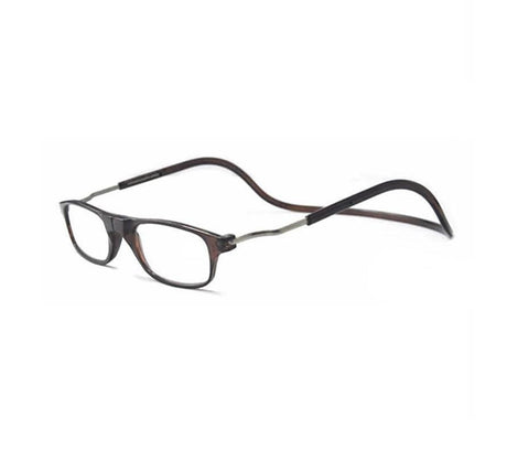 Smart Reading Glasses with Magnet Brown +3.5