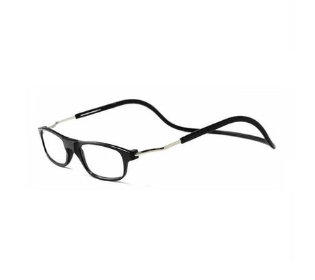 Smart Reading Glasses with Magnet Black +3