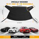 600D Snow Fropcs car trunk windshield cover 65x43in  windproof Fropcs Protection compatible with Cars  & SUVs& Trucks