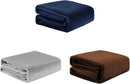 USB Rechargeable Heated Blanket Soft Flannel Grey, 100 x 70 cm