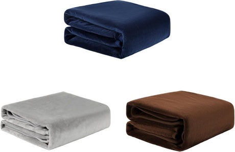 USB Rechargeable Heated Blanket Soft Flannel Brown, 100 x 70 cm