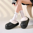 Womens Winter Slippers Waterproof Removable Lining Black, Size 40-41, 25 cm