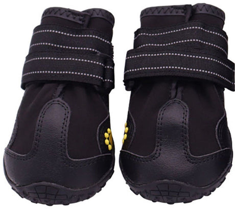 Dog Shoes Adjustable Paw Protectors Black, 7.5 x 6.5 cm