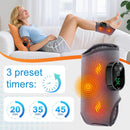 Foot Massager with Heat and Vibration Cordless Rechargeable Compression Wrap Grey