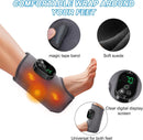 Foot Massager with Heat and Vibration Cordless Rechargeable Compression Wrap Grey