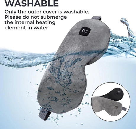 Heated Eye Mask Wireless Washable with 3 Temperature Settings