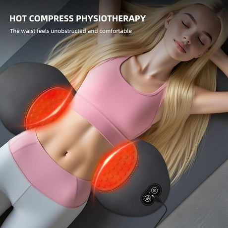 Lumbar Cushion 3 in 1 Massage and Heating Support USB Dark Gray