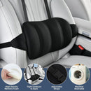 Car Lumbar Support Cushion Height Adjustable with Straps Black, 40 x 19 x 8 cm
