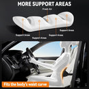 Car Lumbar Support Cushion Height Adjustable with Straps Black, 40 x 19 x 8 cm