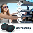Car Seat Cushion Memory Foam Wedge for Lower Back Support Black, 44 x 23.5 x 9.5 cm