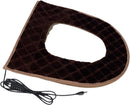 USB Heated Toilet Seat 5 Level Heating with Timer Brown