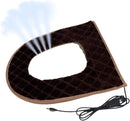 USB Heated Toilet Seat 5 Level Heating with Timer Brown