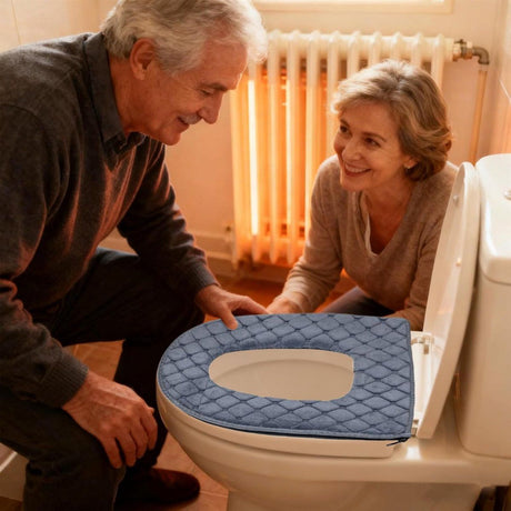 USB Heated Toilet Seat Cover 5 Level Heating with Timer Grey