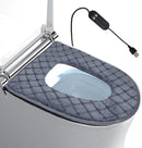 USB Heated Toilet Seat Cover 5 Level Heating with Timer Grey