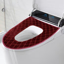 USB Heated Toilet Seat 5 Level Heating with Timer Burgundy