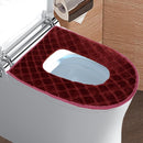 USB Heated Toilet Seat 5 Level Heating with Timer Burgundy