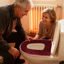 USB Heated Toilet Seat 5 Level Heating with Timer Burgundy