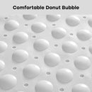 Corner Shower Mat Non Slip with Suction Cups White, 54 x 54 cm