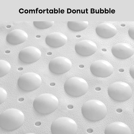 Corner Shower Mat Non Slip with Suction Cups White, 54 x 54 cm