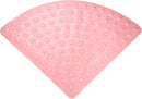 Corner Shower Mat Non Slip with Suction Cups Pink, 54 x 54 cm
