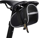 Bicycle Saddle Bag MTB Repair Tool Pouch with Reflective Trim Black