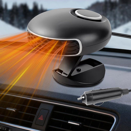 Car Heater 12V 150W Fast Heating and Cooling Defroster Black, 12.5 x 6 cm