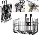 Foldable Bicycle Basket Removable Metal Mesh with Quick Release